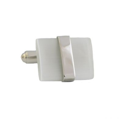 Sterling White Bar Cufflinks