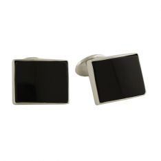 Sterling Onyx Rectangle Cufflinks