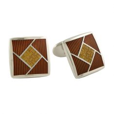Sterling Gold Diamond cufflinks