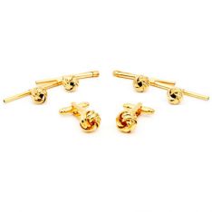 David Donahue Cufflinks Gold Knot Stud Set