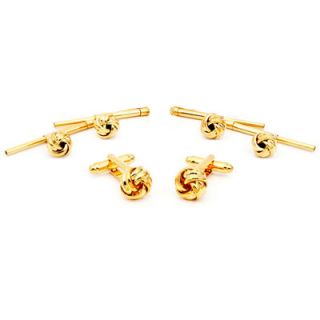 David Donahue Cufflinks Gold Knot Stud Set