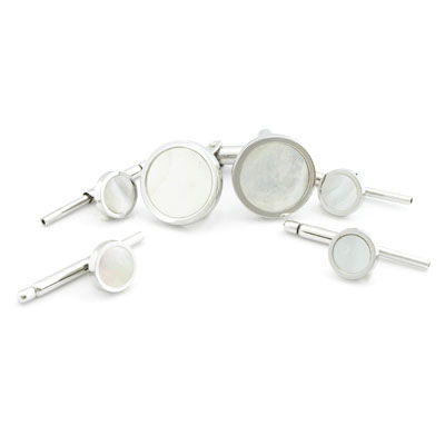 Beautiful sterling silver and pearl cufflinks - the perfect choice for a white tie event.