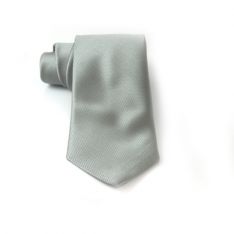 Silver Silk Neck Tie