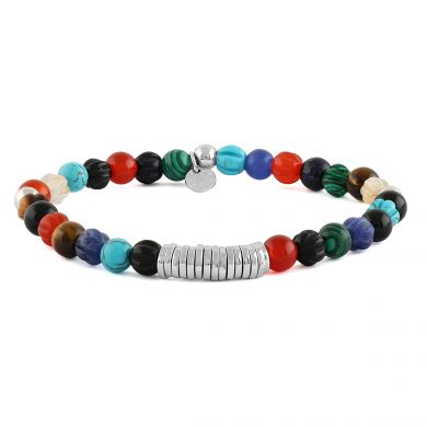 Multi Color Bohemian Bead Bracelet