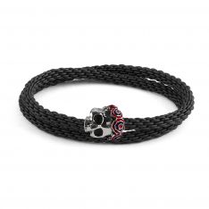 Dark Gothic Skull Woven Bracelet