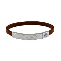 Brown Leather Grateful Dead Slide Bracelet