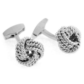 Elegant Cable Knot Cufflinks