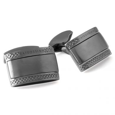 Tateossian Black Rhodium Sterling Engravable Cufflinks Tateossian Black Rhodium Sterling Engravable Cufflinks