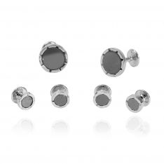 Formal Hematite Stud Set