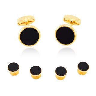 Classic Black and Gold Stud Set