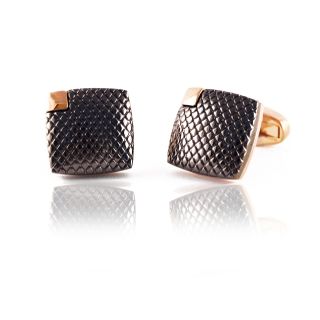 Rose Gold Cushion Textured Cufflinks