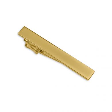 Polished Gold Engravable Tie Clip