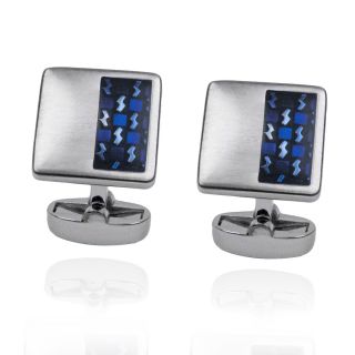 Contemporary Blue Square Cufflinks