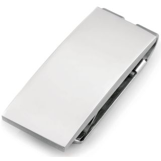 Polished Steel Engravable Money Clip