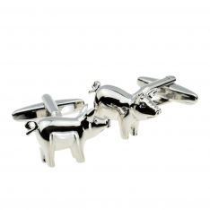 Silver Pig Cufflinks