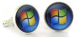 Cufflinks with a Resin Dome Finish